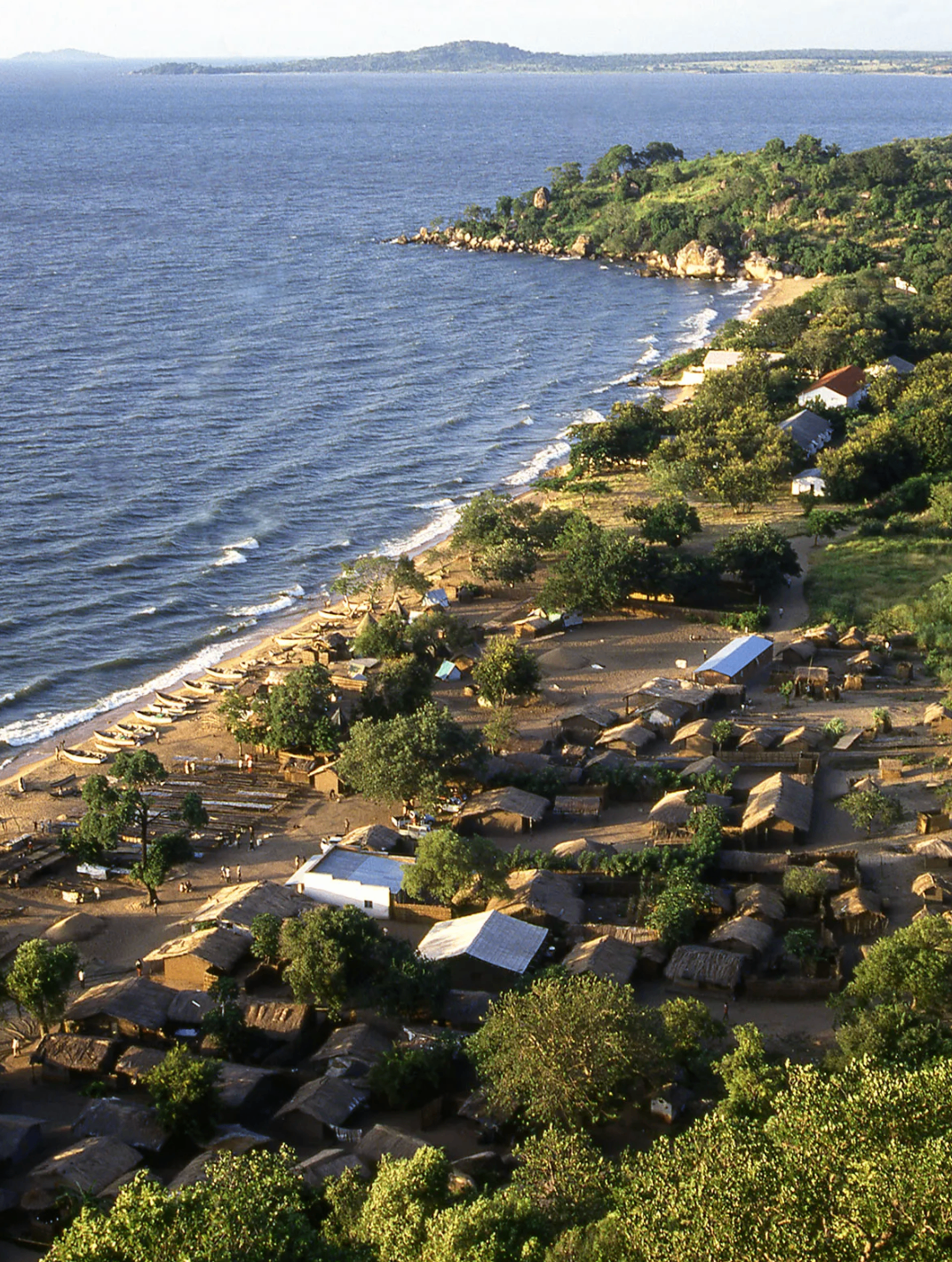 Lakeside village on Lake Malawi