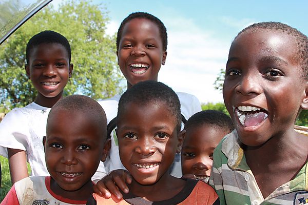 Children in Malawi smiling